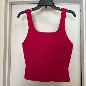Babaton (Aritzia) hot pink form-fitting crop tank